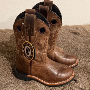 Dan Post Chestnut Brown Pull-On Western Boots